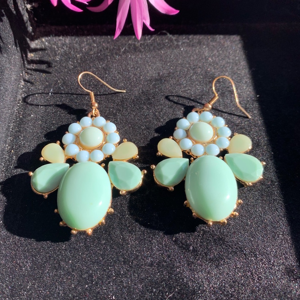 Goldtine earrings mint and aqua - Picture 2 of 4